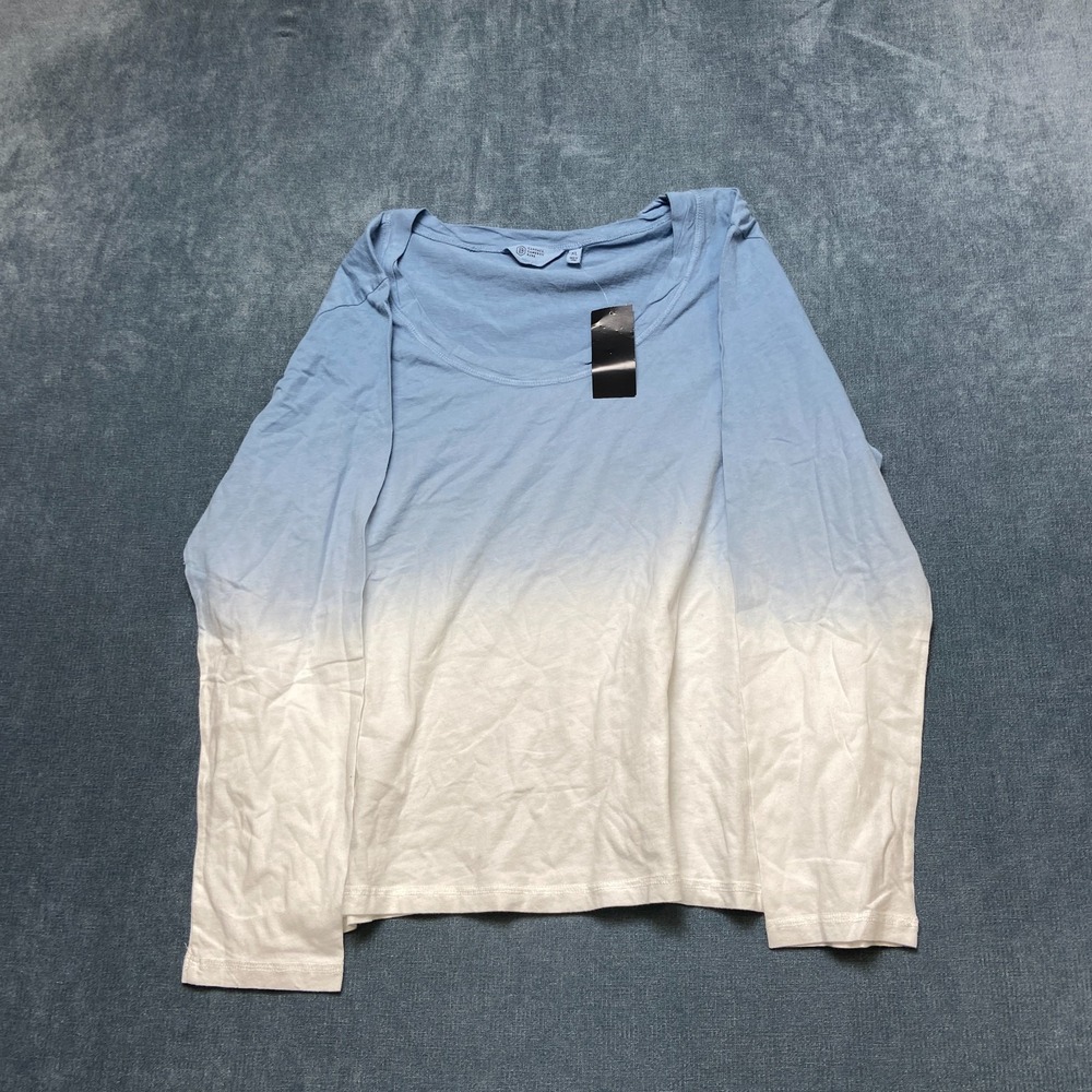 Candace Cameron Bure T Shirt Mens XL White Blue Long Sleeve Everyday Wear Casual